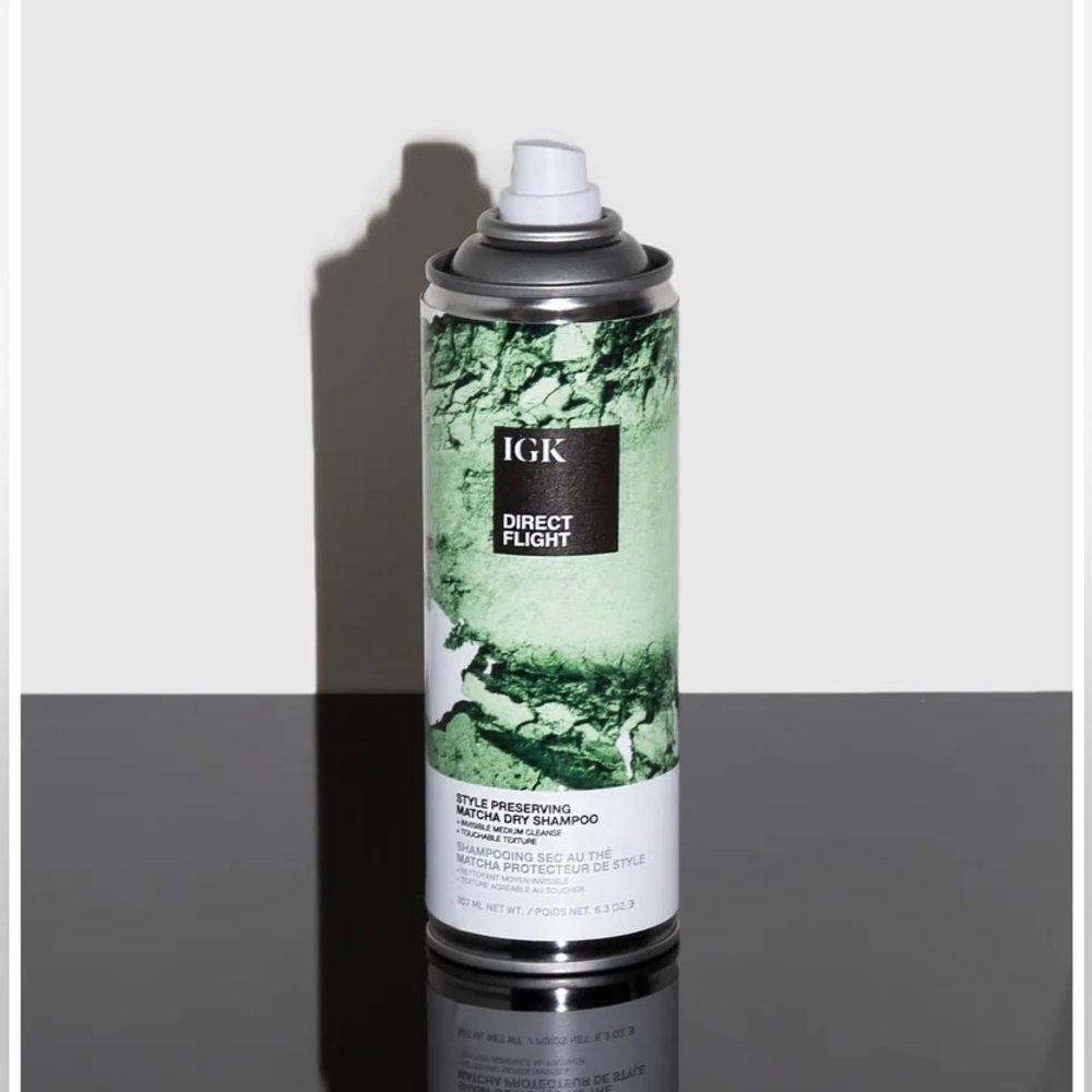 IGK Direct Flight Style-Preserving Matcha Dry Shampoo – Oil-Absorbing